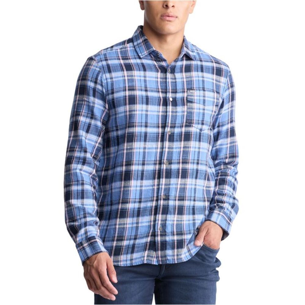 Buffalo David Bitton Mens Saroz Cotton Plaid Button Up Shirt, NWT